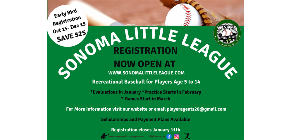 2023 Baseball Season Registration Now OPEN- Go to the Registration Info Tab